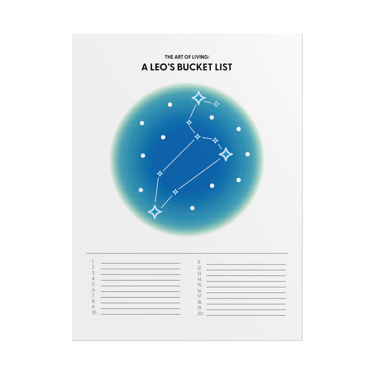 Leo's Bucket List Interactive Poster