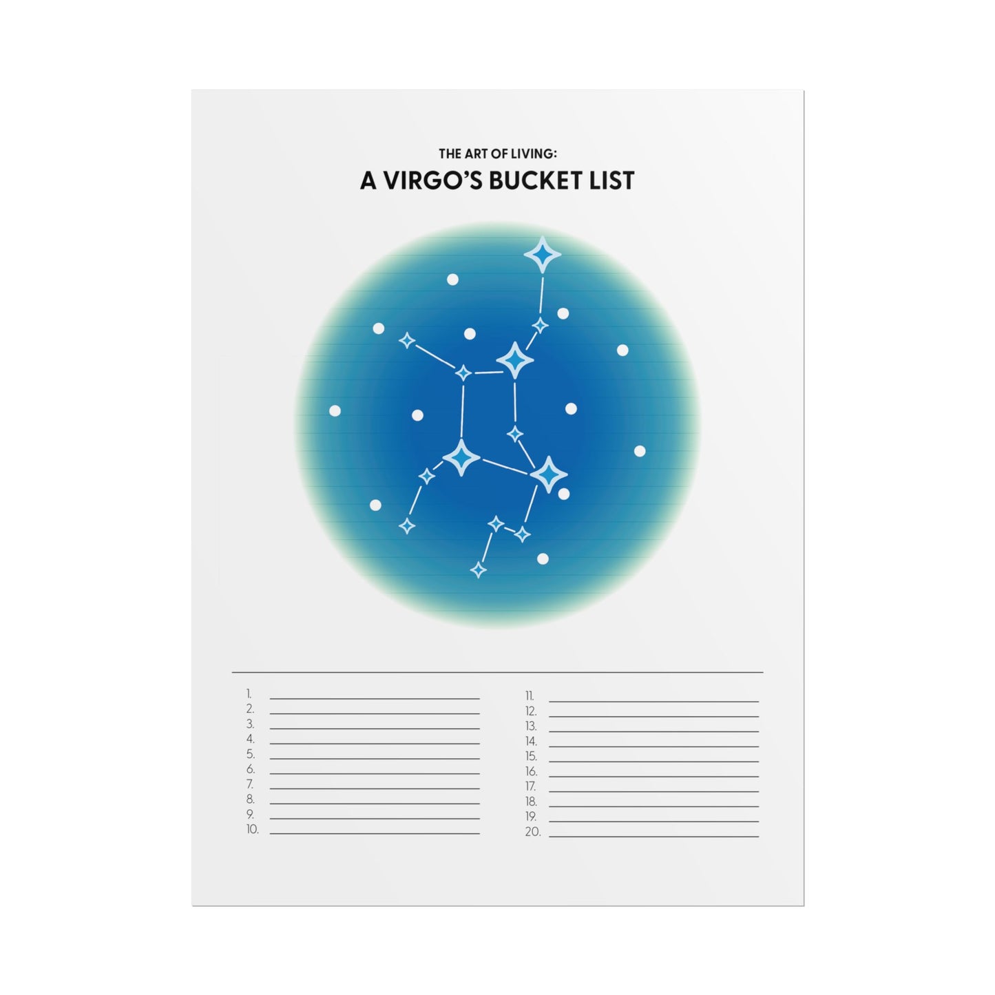 Virgo's Bucket List Interactive Poster