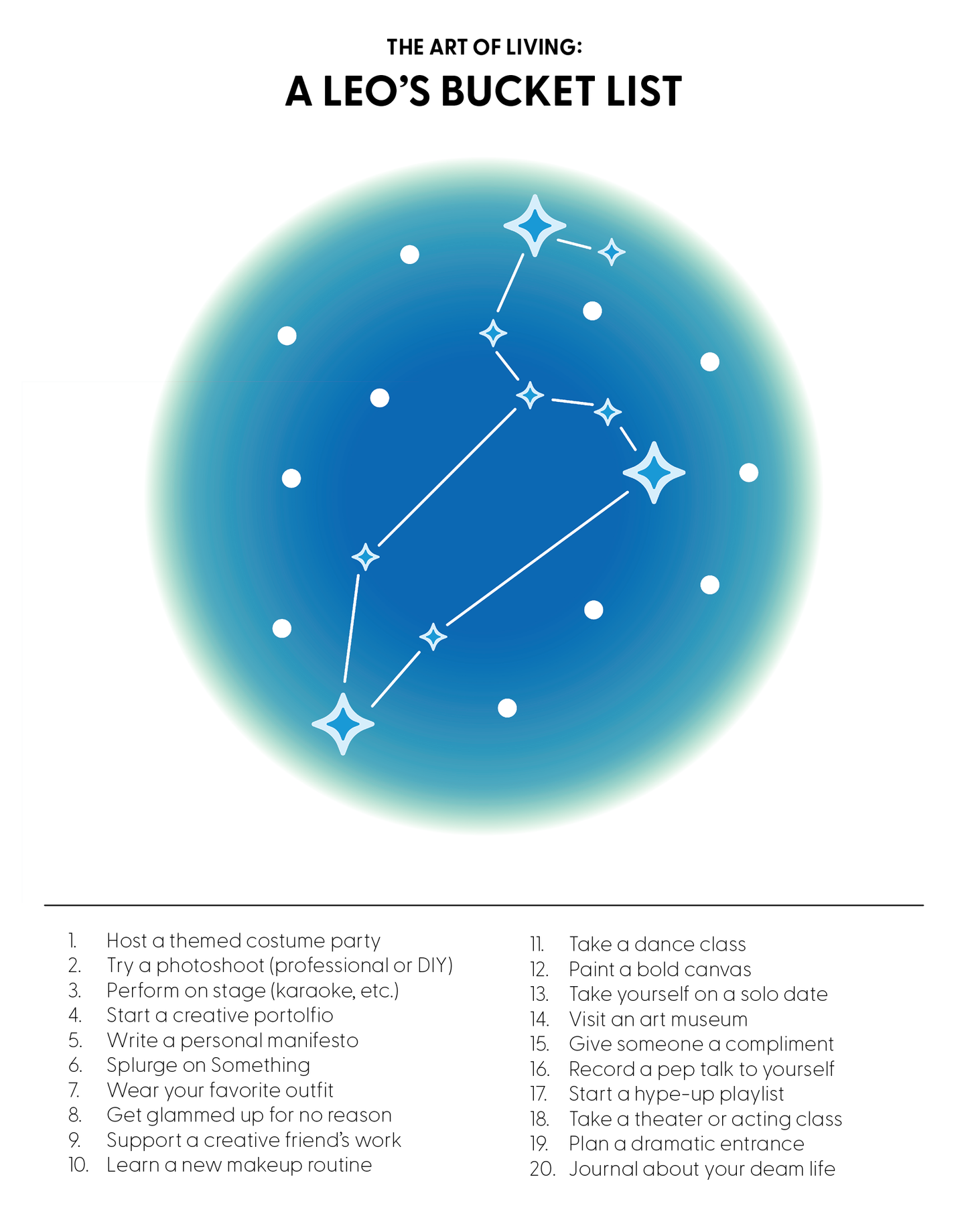 Leo's Bucket List Interactive Poster